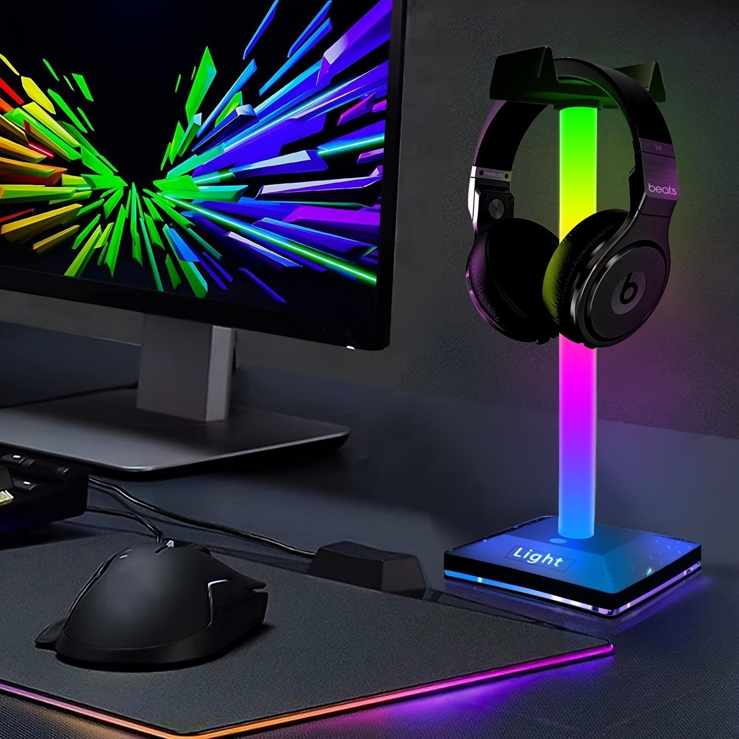 

New Model Gaming Microphone Light, Popular Streamer Desk Decoration, Creative RGB Ambient Light, Desktop Headphone Stand, Single Piece Ambient Light