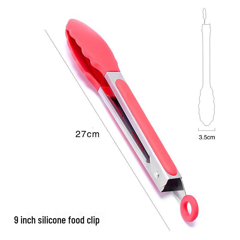 Cross-Border Stainless Steel & Silicone BBQ Grilling Tongs Set – 7", 9", 12"
