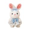 Floral Pattern Rabbit Plush Toy Big Bow Dress Bunny Plush Doll Cute Stuffed Rabbit  Kid Pillow