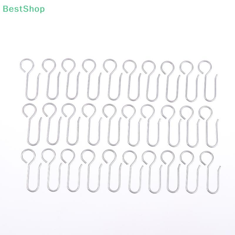30Pcs Curtain Accessories S Shaped Bent Hook Set,Metal Ceiling Shower Curtain Decoration Hooks