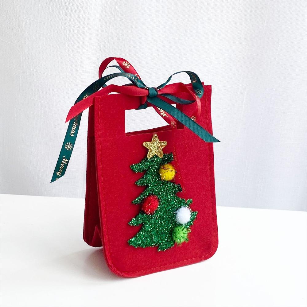 2PCS Thickened New Year Gift Bag Red Green Christmas Apple Bag Christmas Gift Bag Home Decoration