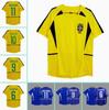 2002 World Cup Brazil Retro Football Jersey: Carlos #6, Ronaldo #9, #11, and Ball Apparel.