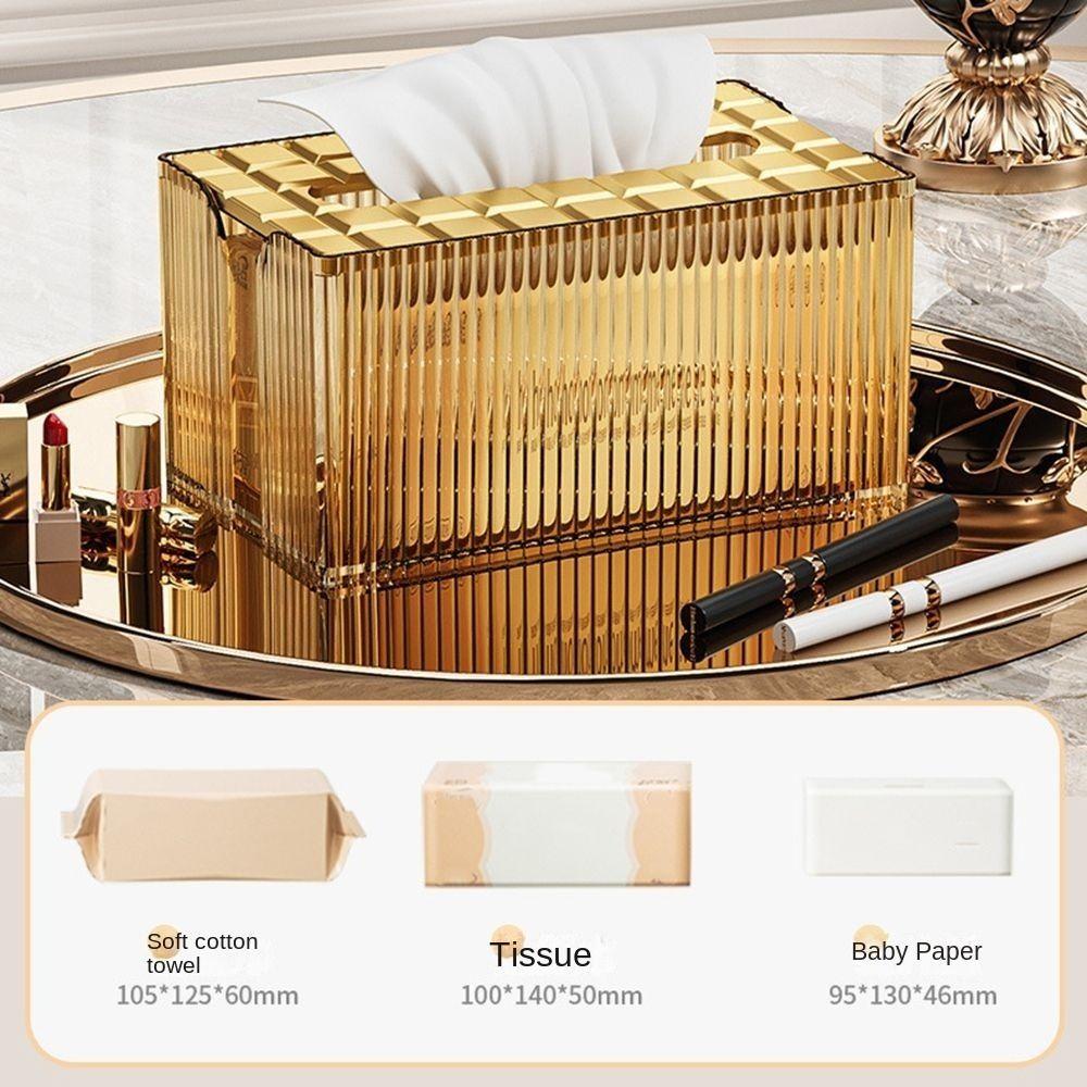 Plastic Luxury Napkin Holder Large Capacity Napkin Storage Box Tissue Storage Organizer  Bathroom