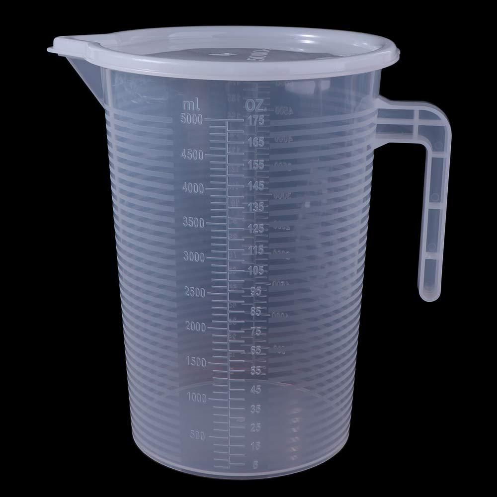 Mehrgrößen Große Kapazität Messbecher mit Skala Kunststoff Wasserkrug Messbecher mit Deckel Transparenter Wasserbehälter Küche