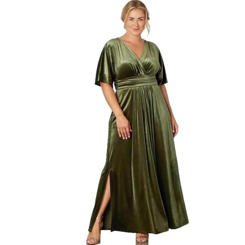 Fall New Arrivals Best-Selling Women's Dresses High-Waisted Dresses Velvet Short-Sleeve Dresses and Long Dresses