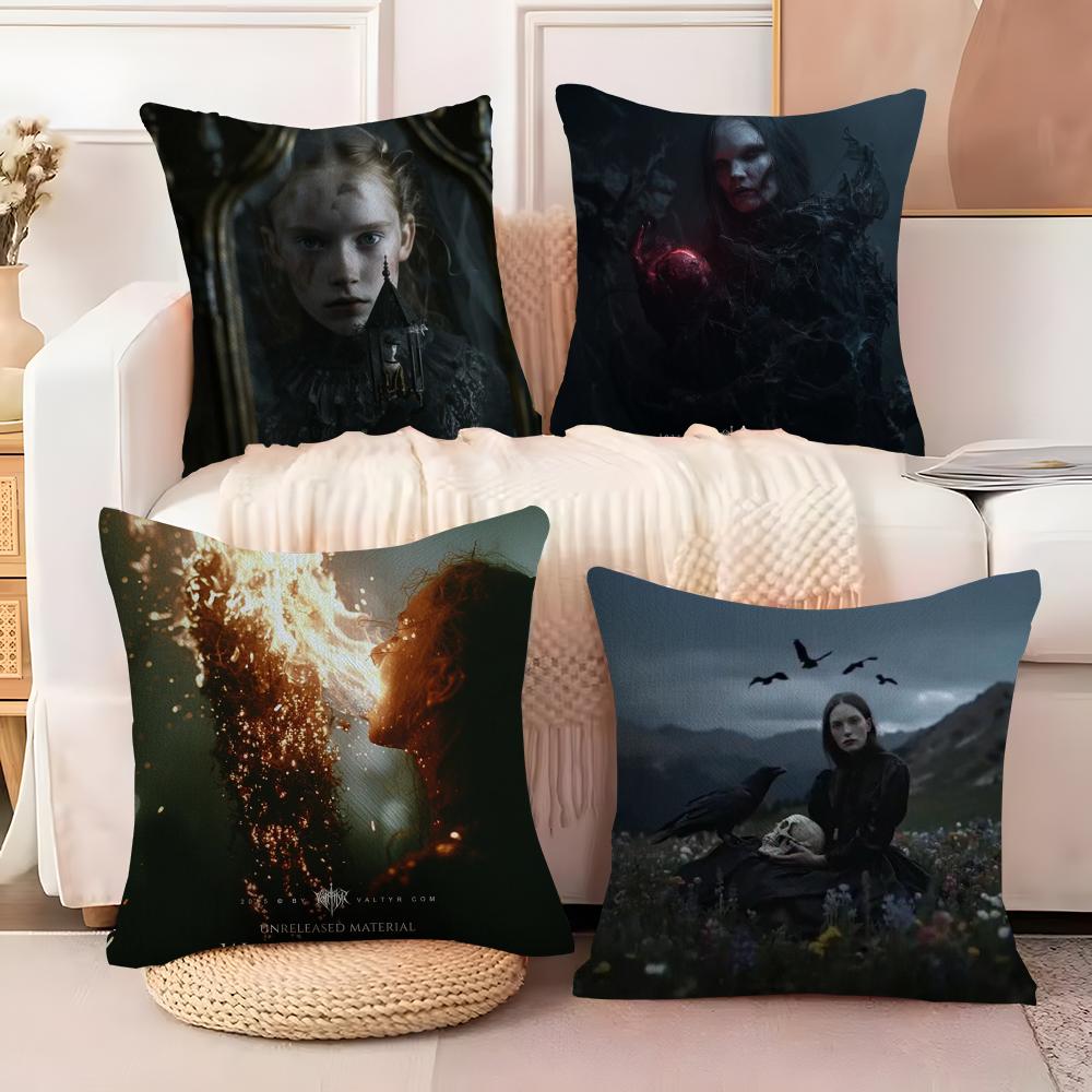 L-Legend Of The Dark Elf Witches & Curses Dark Magical Plague Linen Pillow Case Sofa Home Decor Cushion Cover Cushion Cove