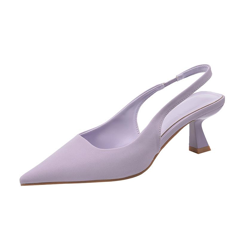 

Сказочный темперамент светская львица туфли на шпильках милые с юбкой туфли с острым носком босоножки с сумкой на голове 2025 лет спустя туфли с ремешком одинарные 38 фиолетовый