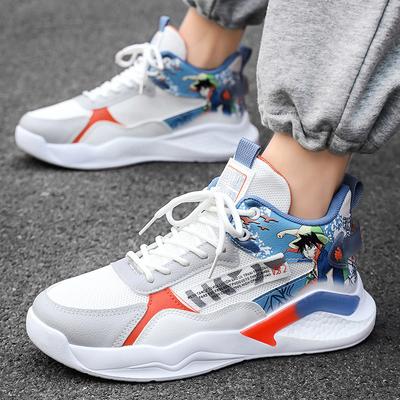 Sapatos masculinos novos cano alto malha respirável sapatos de basquete tendência comércio exterior sapatos esportivos masculinos moda plataforma sapatos casuais