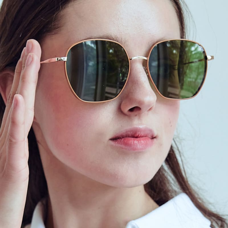 

RECLOW RECLOW E604 AMBER BROWN Sunglasses FREE