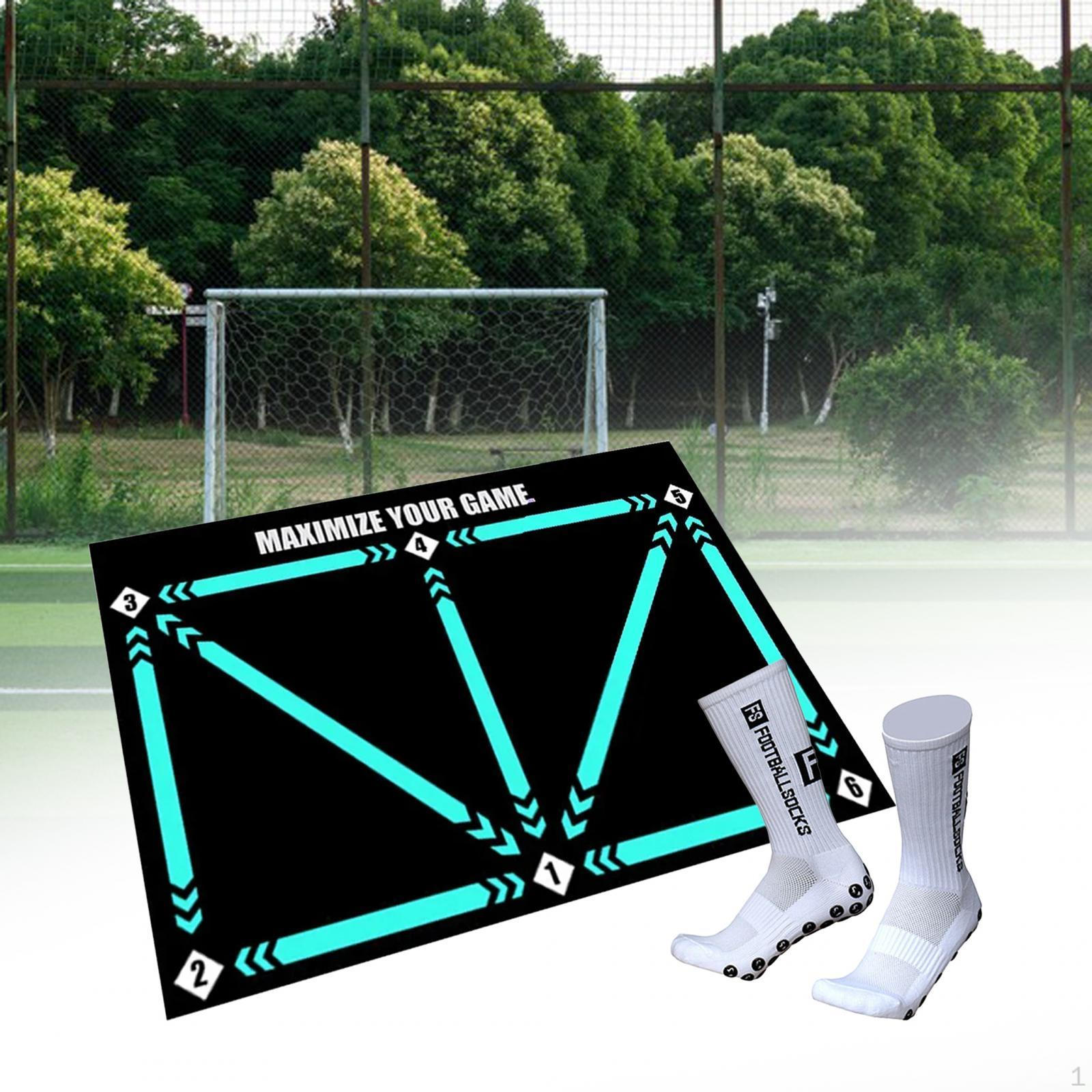 

Футбольный коврик для тренировки шагов Дриблинг Бесшумный спортивный вспомогательный реквизит Нескользящий without ball