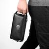 Men's Soft Leather Business Clutch Bag Large Capacity Long Wallet Travel Handbag