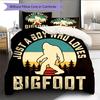 Bigfoot Pattern Bedding Home Decoration Birthday & Festival Gift (1 * Duvet Cover + 2 * Pillowcase, Without Core)