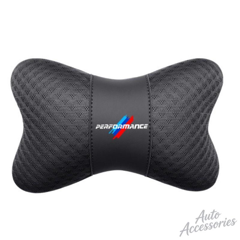 1PC Car Seat Neck Pillow Headrest Rest Support Pad For BMW M Power Performance M3 M5 X1 X3 X5 X6 F15 E46 E39 E36 E60 E90 Sticker av2