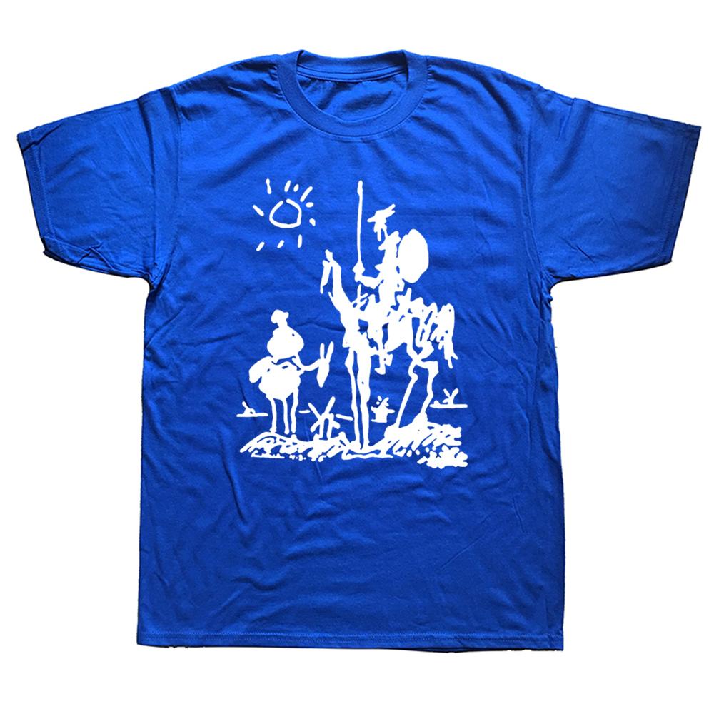 Men's T-Shirts Picasso Art Painting Funny Cotton Tee Shirt Short Sleeve Don Quixote knight T Shirts Clothes Birthday Present