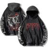 High Street Vintage American Printed Sweater Hip Hop Personality Street Sword Wind Legend Same Hooded Sweater