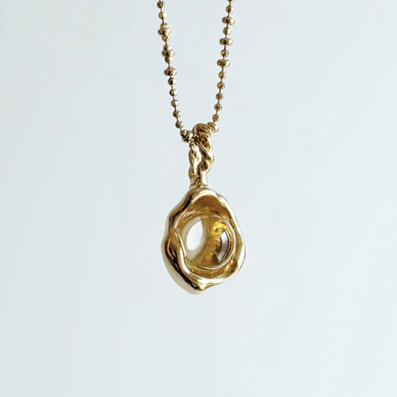 

eveningbell [silver925] Silent glow necklace Gold (18k gold plating)