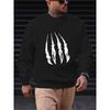 Men's Fashion Long Sleeve Crewneck Sweatshirt, Moisture-Wicking Comfortable Fabric, Suitable for Home  and Outdoor Gatherings