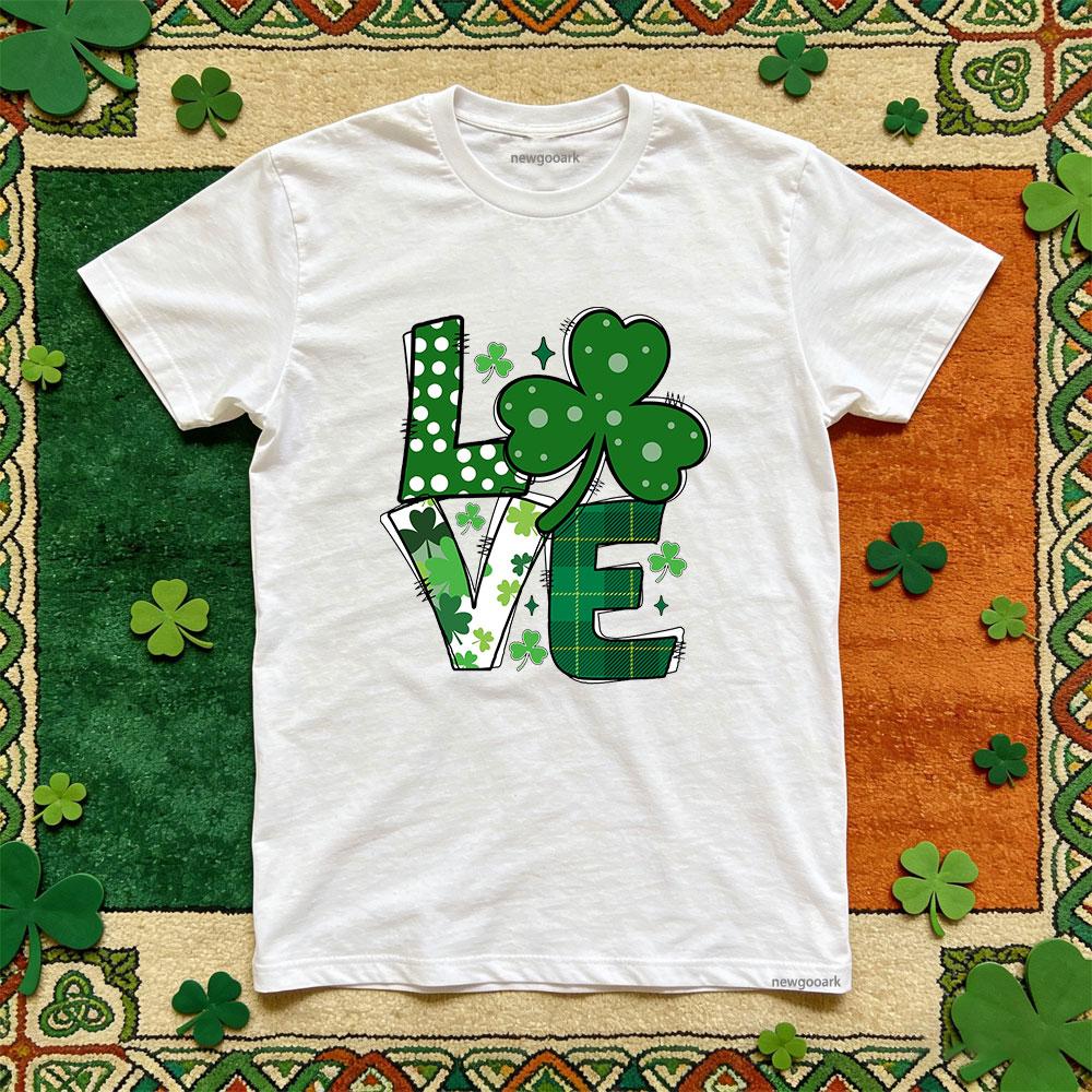 

Saint Patrick 317 green Retro t shirt Adult cotton Casual funny festival printed T shirt Unisex Women Unisex Party tee S