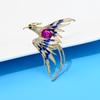 Phoenix Brooches For Women Fashion Rhinestone Bird Pin 3 Colors Available Party Wedding Jewelry