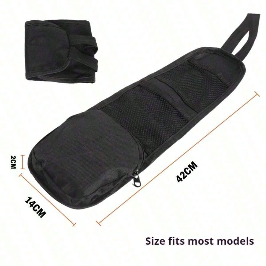 1pcs Car Seat Storage Bag, Automotive Seat Side Organizer Pocket, Multi-Pocket Mesh Pouch For Phone, Wallet, Glasses, Fit For Sedan,