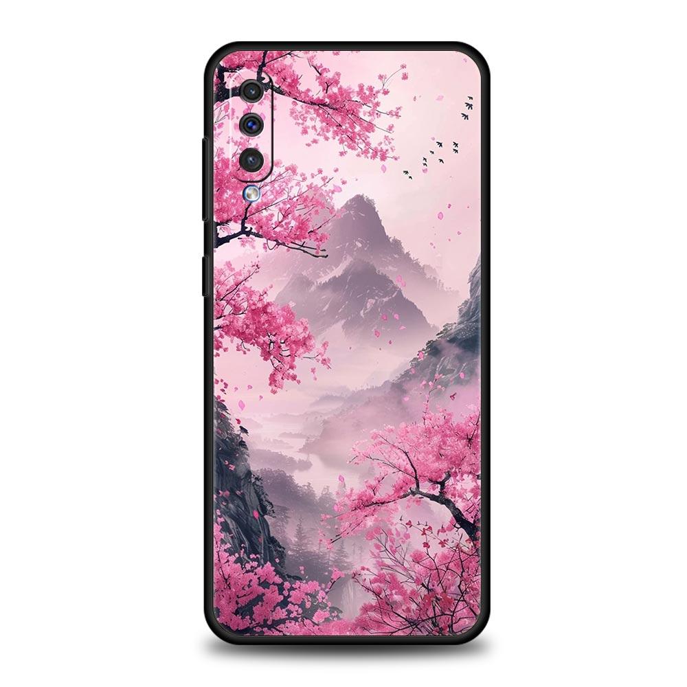Rosa Sonnenuntergang Berg Handyhülle für Samsung Galaxy A56 A36 A26 A16 A34 A24 A42 A22 A20 A12 A40 A30 A10 5G Weiche TPU Hülle