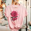 In This Family No One Fights Alone TShirt Breast Cancer Awareness Family Support Graphic Tee Ribbon Butterfly Flower Cotton Top