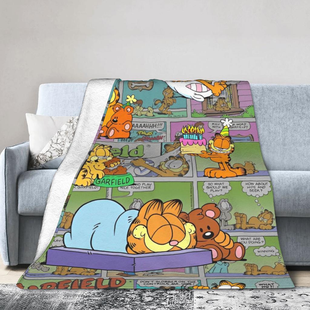 G-Garfields Aniem Kawaill Cats Throw Blanket for Couch Fuzzy Soft Plush Blanket 50x60 Inch Multiple Sizes Bedspreads All Seasons