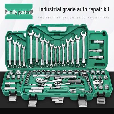 4S Autoreparatur-Werkzeugsatz: Steckschlüssel Ratsche & Kleine Werkzeugkiste