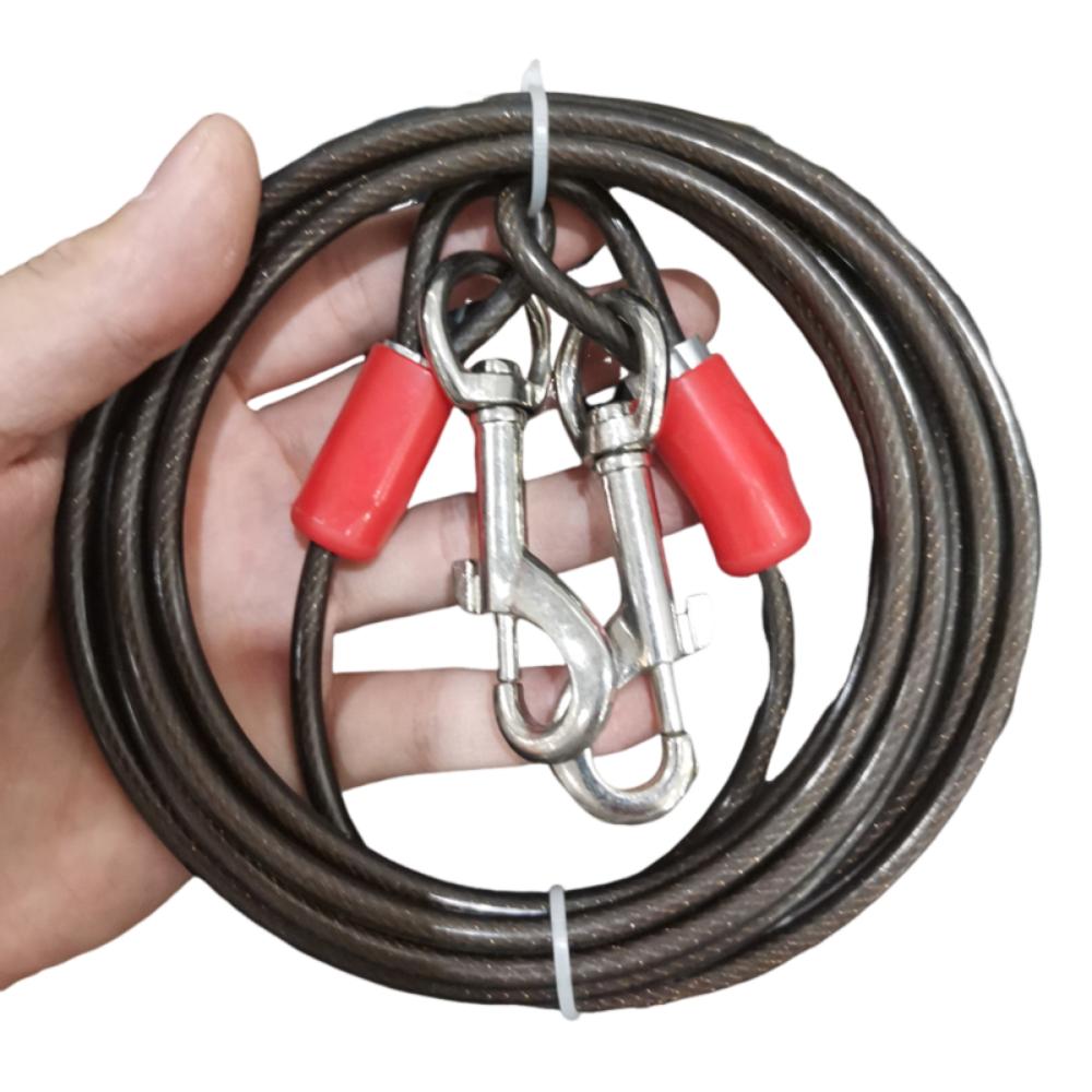 3/5/10 Meter Dog Tie Out Cable Heavy Duty Dog Outdoor Supplies Double Head Leash  for Two Dogs