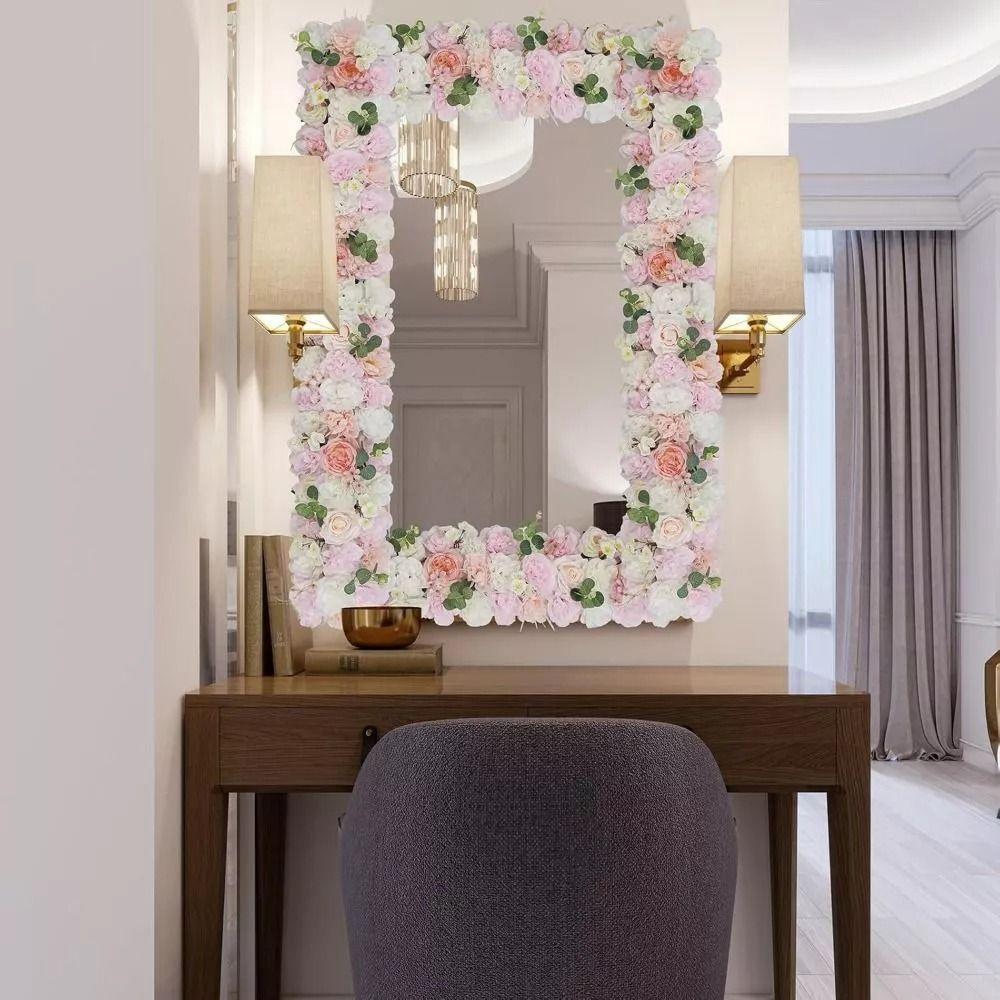 Artificial Rose Flower Panel Shower Decoration Table Arrangement Wedding Wall Background Decor Arc Flower Row Party Supplies