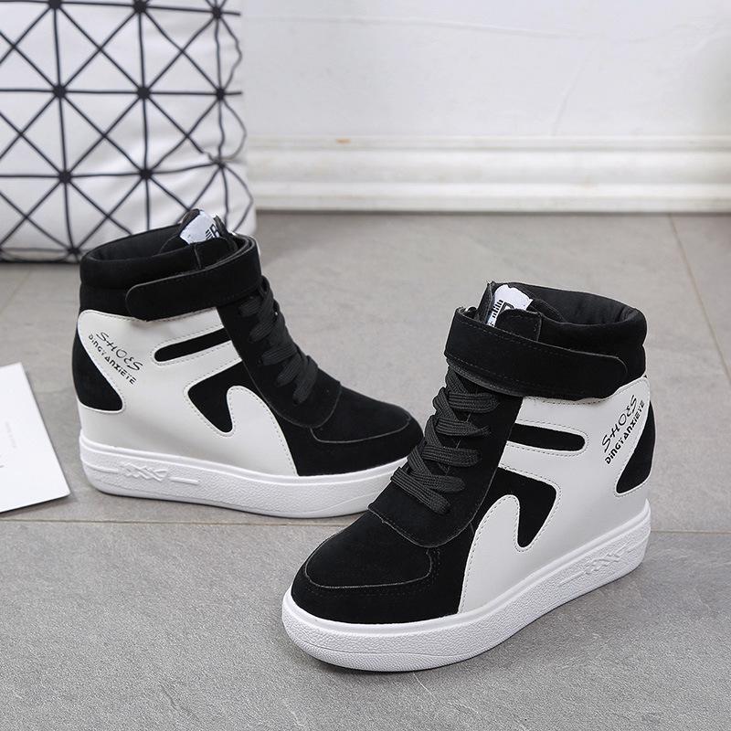 Frauen High Top Plattform Turnschuhe Frauen Casual Wedges Schuhe Plattform Vulkanisieren Schuhe Frauen
