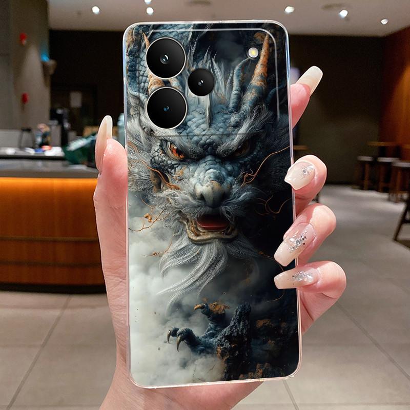 Phone Casing For Realme P4 Pro 5G Back Cover Luxury Dragon Cute Cool Boys Girls Flowers Patterns Transparent Soft Silicone Case