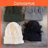 Knit No Brim Cap Men Women Warm Wool Beanie Autumn Winter Casual Wear Decoration