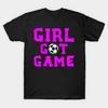 Camiseta Preta Estampada Masculina Menina Tem Jogo Estampa em Papel Transfer Sem Corte Camiseta de Algodão