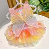Pet Dog Cat Princess Dress With Bow Tulle Skirt Lightweight Outfit Small To Large Breeds