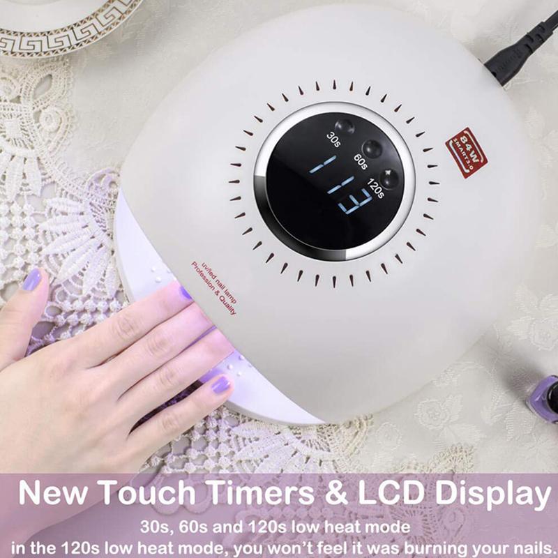 Red Light Nail Lamp Quick Drying Gel Polish With 30/60/120s Timer Auto Sensor Nail Art Machine For Salon