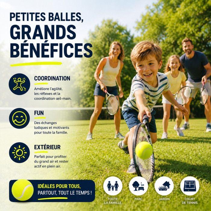 Set de 6 Balles Jaunes Classiques pour Tennis – Balles pour Entraînement, Loisirs et Jeux Extérieur