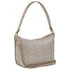Coach Zip Top 20 Logo Zipper Closure Coated Canvas Hand-held Crossbody Shoulder Bag Small Women's Champagne Gold