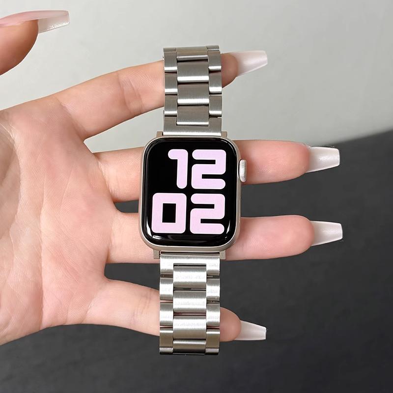 

Ремінець з нержавіючої сталі для Apple Watch Ultra 2 49 45 41 40 46 38 42 44 мм Металевий браслет для iWatch Series 10 9 8 7 6 5 4 42 44 45 46 49MM срібний