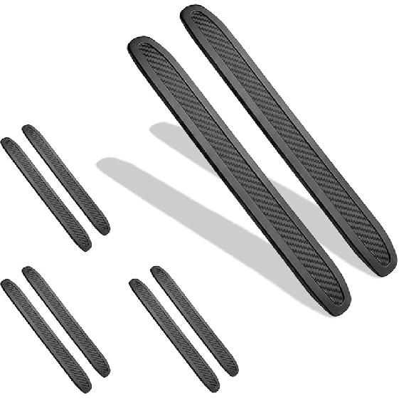 runmade Black Anti-Collision Patch Bumper Guard Strip Anti-Scratch Bumper Protector Trim Universal for Cars SUV Pickup Truck (2 Pack)