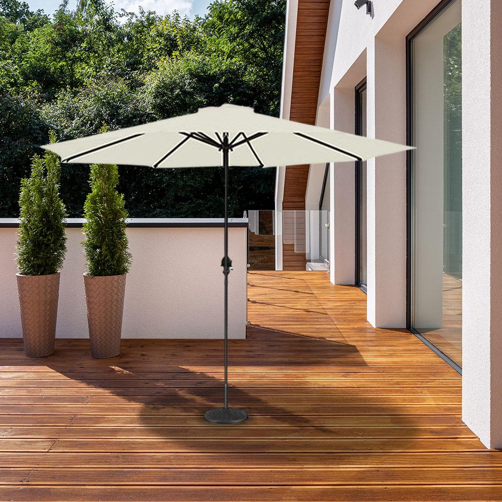 3 m 6 ribbor Uteparaply Ersättningsduk UV-beständigt Uteparaplyskydd Multifunktionell för Utomhusbruk