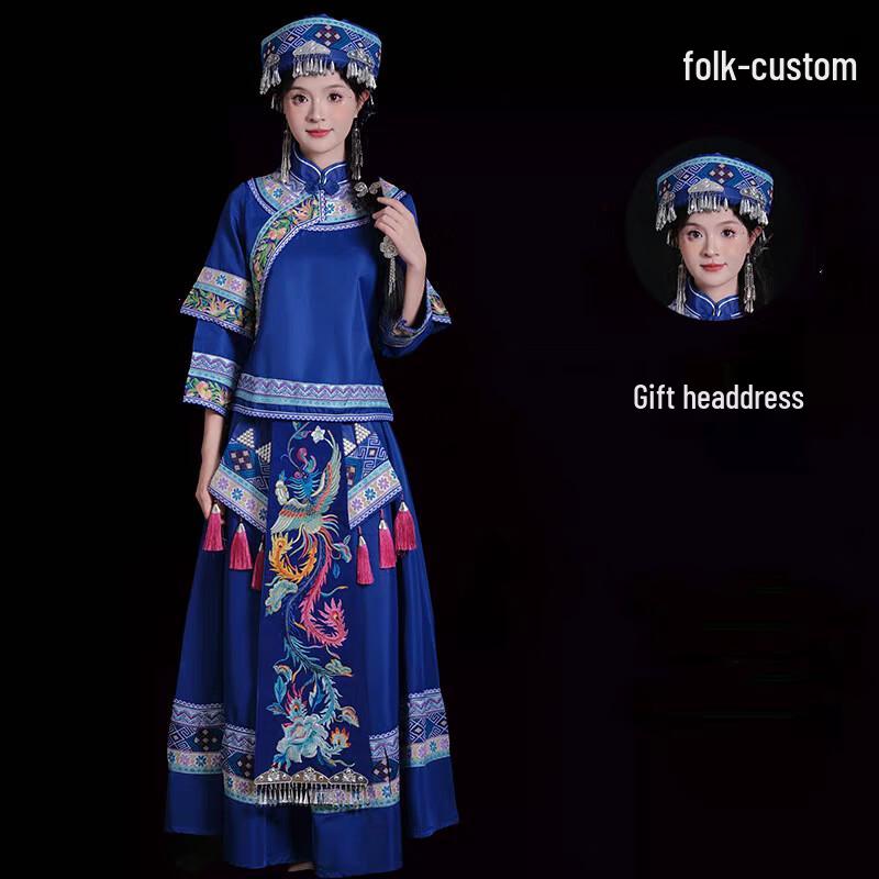 

Women s Miao Ethnic Style Performance Dress 2XL