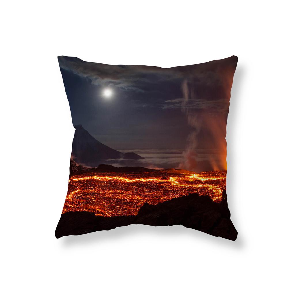 Volcanic Eruption Lava Landscape Throw Pillow Cover Sofa Decorative Pillow Cover Chair Cushion Cover Room Aesthetics Home Decor