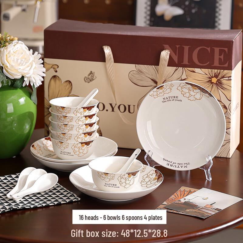 OLOEY 16-Piece Ceramic Dinnerware Gift Set