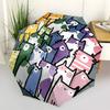 1pc Cat Pattern Automatic Folding Umbrella with 8-Rib Windproof Design, Portable Foldable Sunshade Umbrella For Halloween, Christmas Gifts120