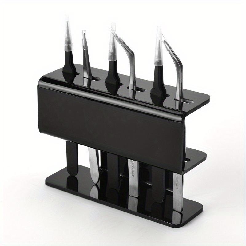 Akrylový držák na kleštičky na řasy Stojan na 6 otvorů Pinzety Stojánek Držák na prodlužování řas Nástroj na líčení