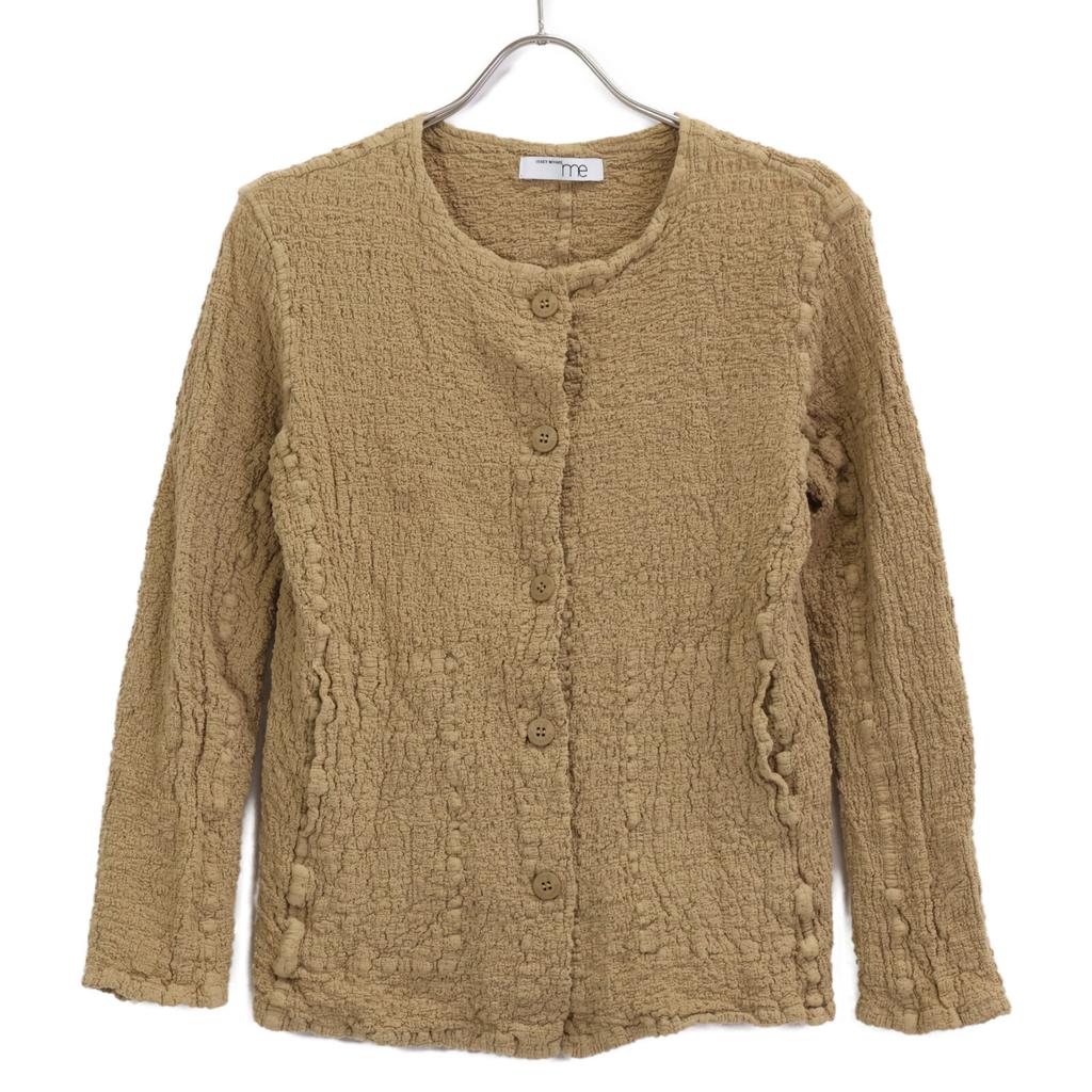 MeISSEYMIYAKE Beige MI04FD201 Wrinkled Pleated Jacket Jacket beigeUsed