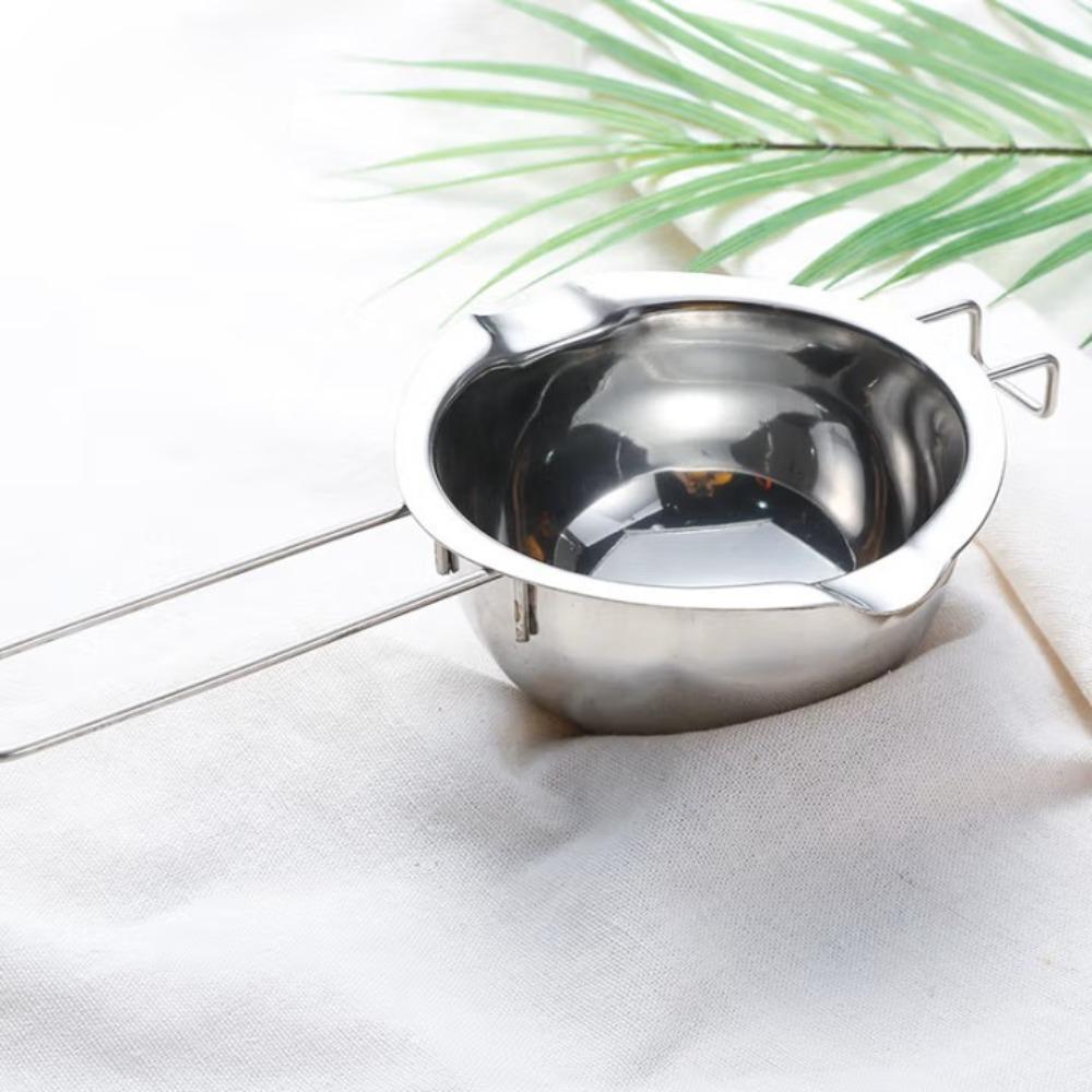 304 Stainless Steel Chocolate Melting Pot Heat Resistant Handle Candle Making Pot Baking Tool