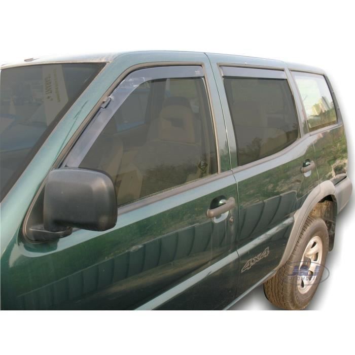 | Deflecteurs d'Air Déflecteurs De Vent Compatible Avec Nissan Terrano II 5 Portes 1993-2004 4 Pièces