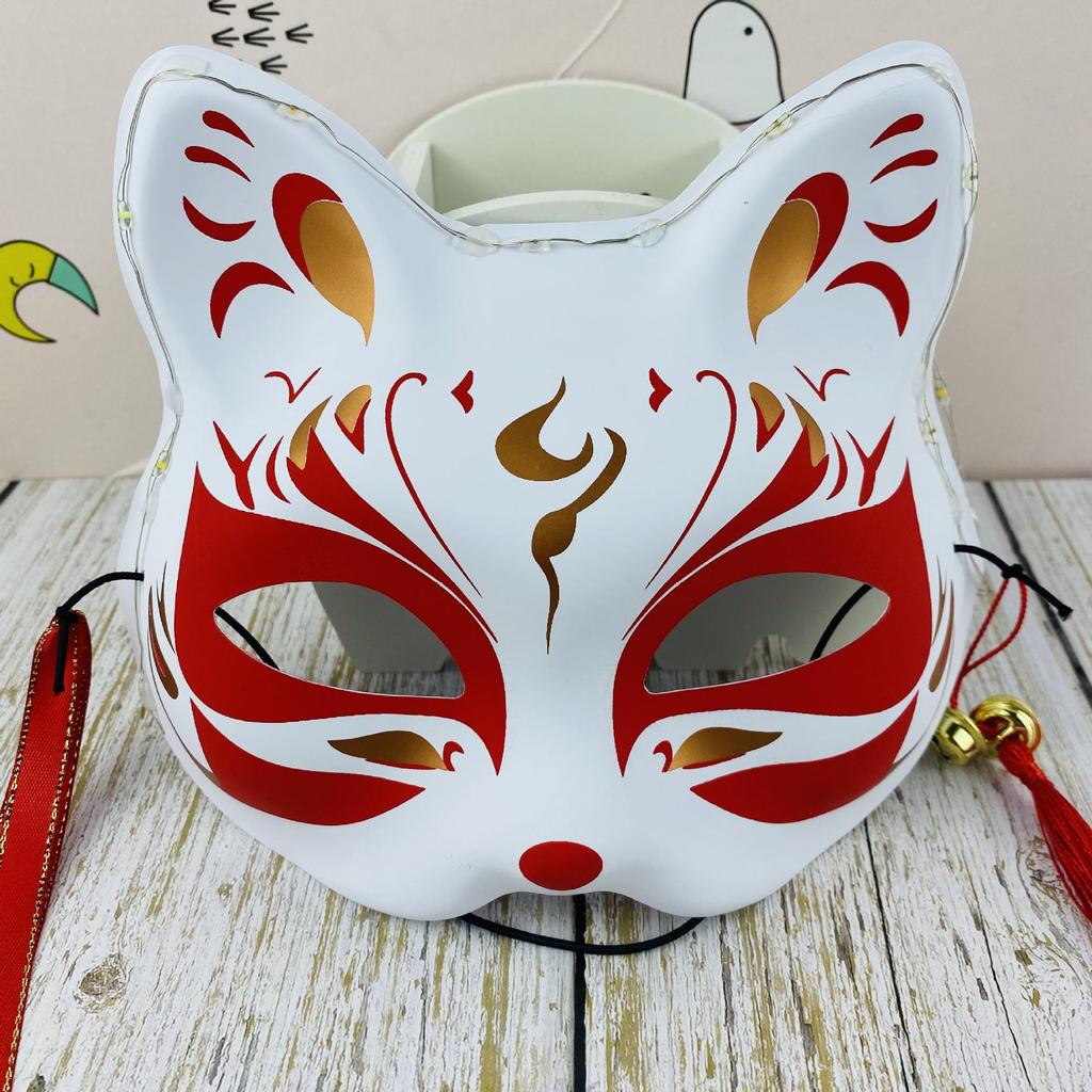 Halbkatze Gesicht Fuchs Cosplay Maske - Vollgesichts Maske Antiker Stil
